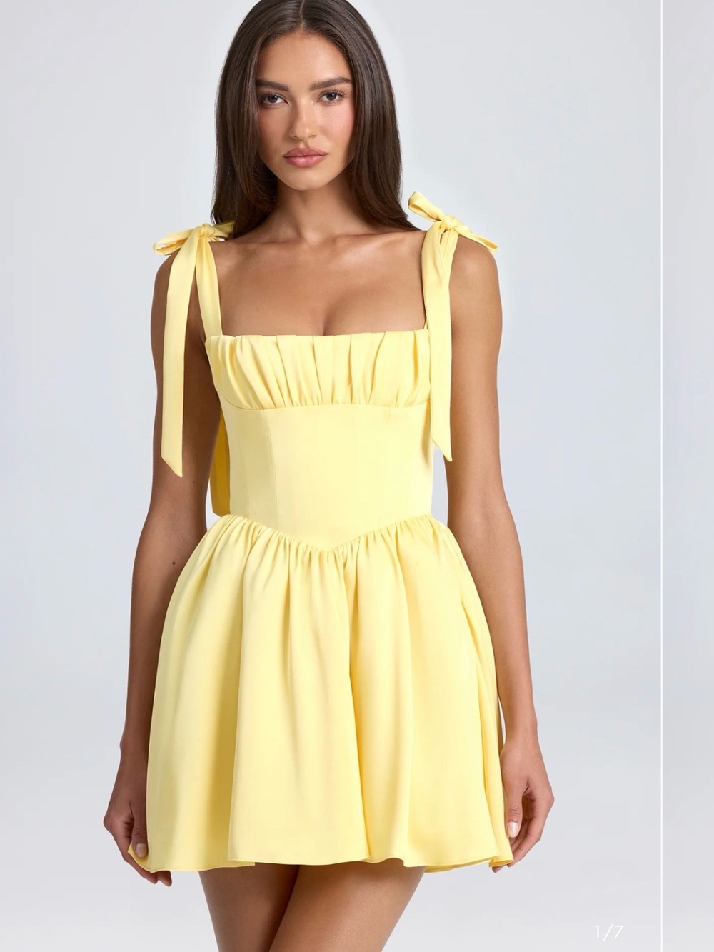 Oh Polly Yellow Tie-Shoulder Mini Dress